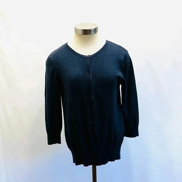 ABOUND Women 3/4 Sleeve Open Front Blue Cardigan Blue Sweater Size Extra Large - Picture 1 of 14